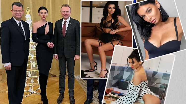 Кристина Тишкун - помощница замминистра Игоря Грабарука (первый слева). Коллаж 