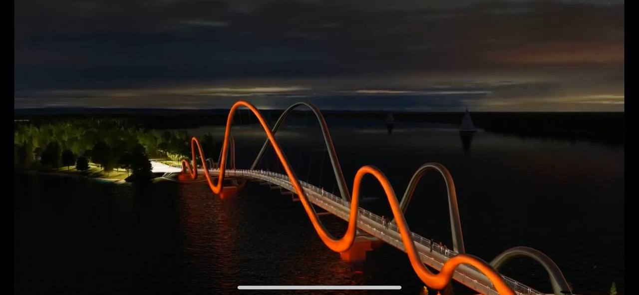 Пішохідний міст, який з'єднає Оболонську набережну з парком, продовжать будувати