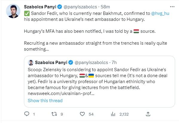 Скриншот из Таиттера Сабольча Паньи