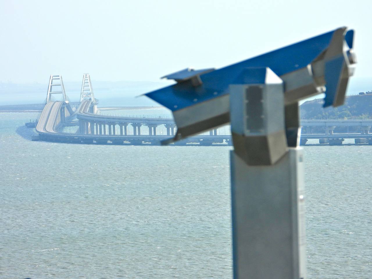 Крымский мост после подрыва