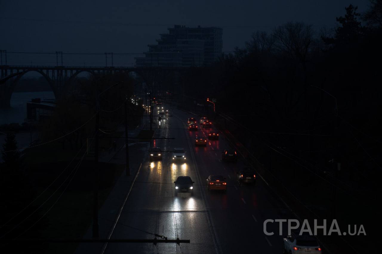 Фотографии Днепра без света в городе