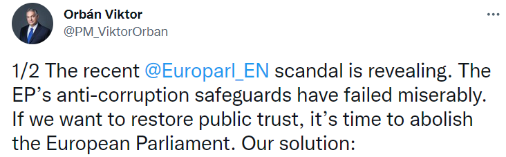 Виктор Орбан призвал распустить Европарламент