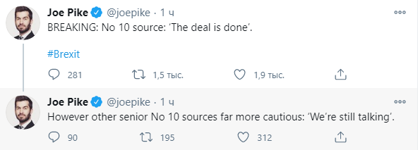 правительству Великобритании и Евросоюза удалось согласовать сделку по Brexit