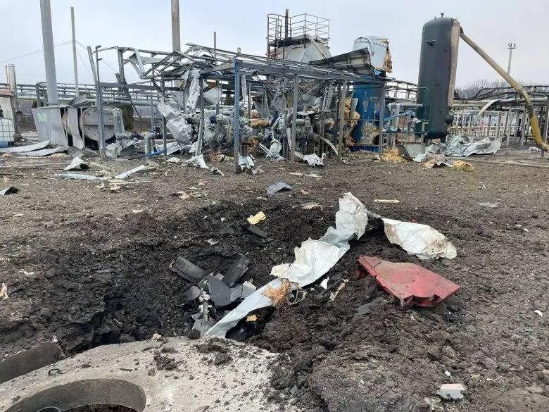 Фото последствий воздушной атаки. Источник - Телеграм