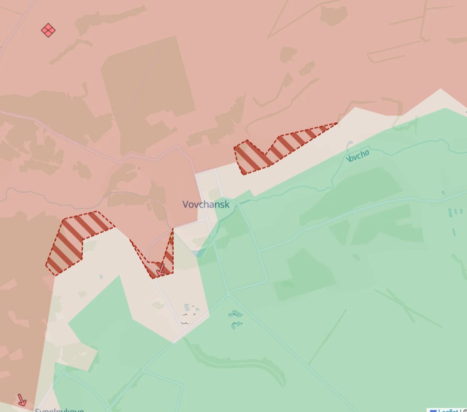 Вовчанськ – карта бойових дій. Джерело - Deep State