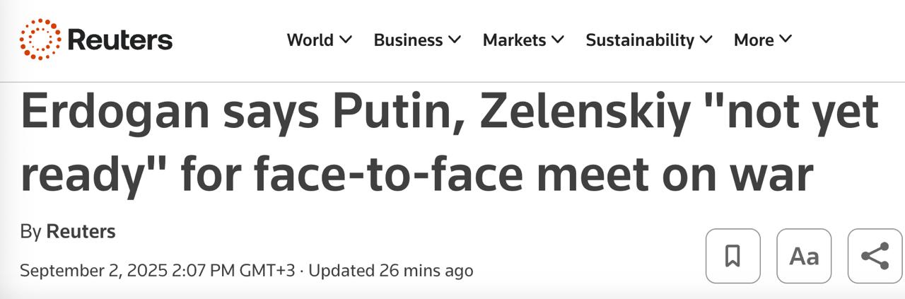 Снимок заголовка на reuters.com