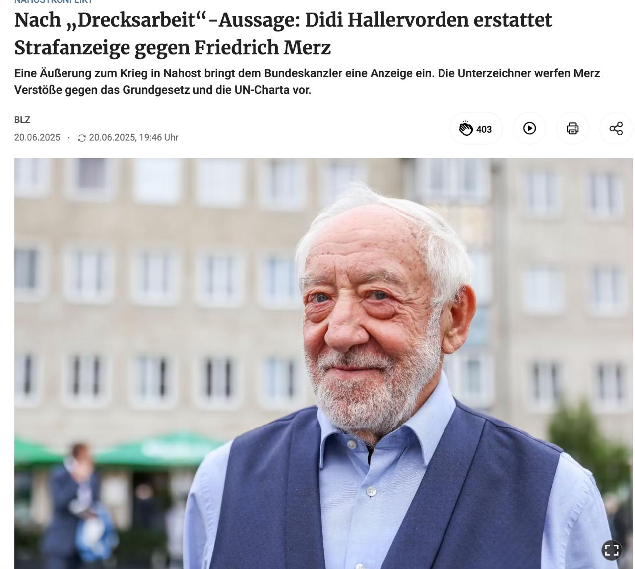 Снимок заголовка на berliner-zeitung.de