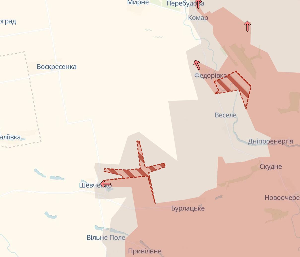 Карта бойових дій. Джерело - Deep State