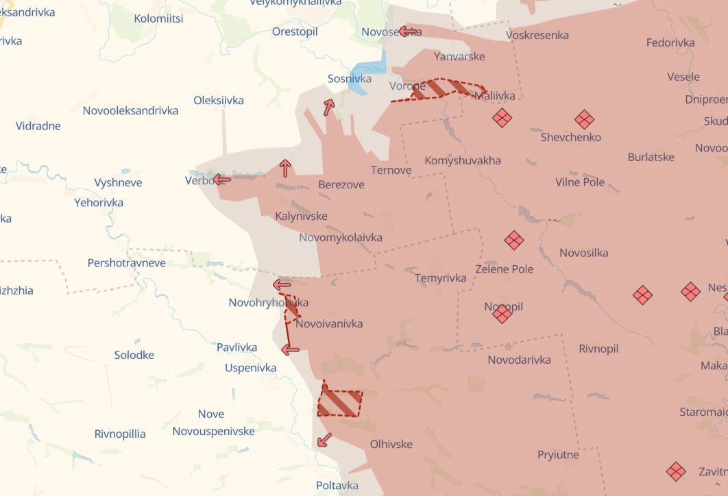 Карта боевых действий. Источник - Deep State