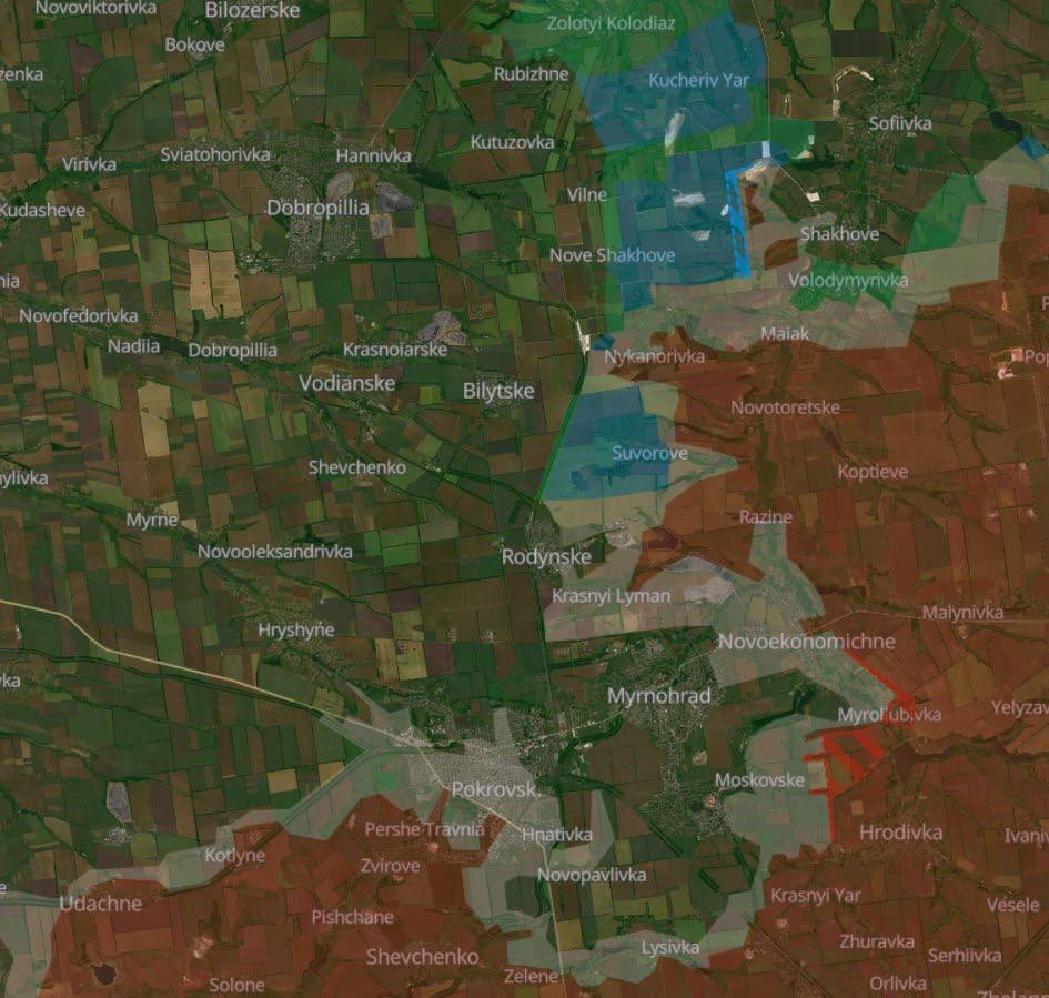 Карта боевых действий в Украине. Источник - DeepState