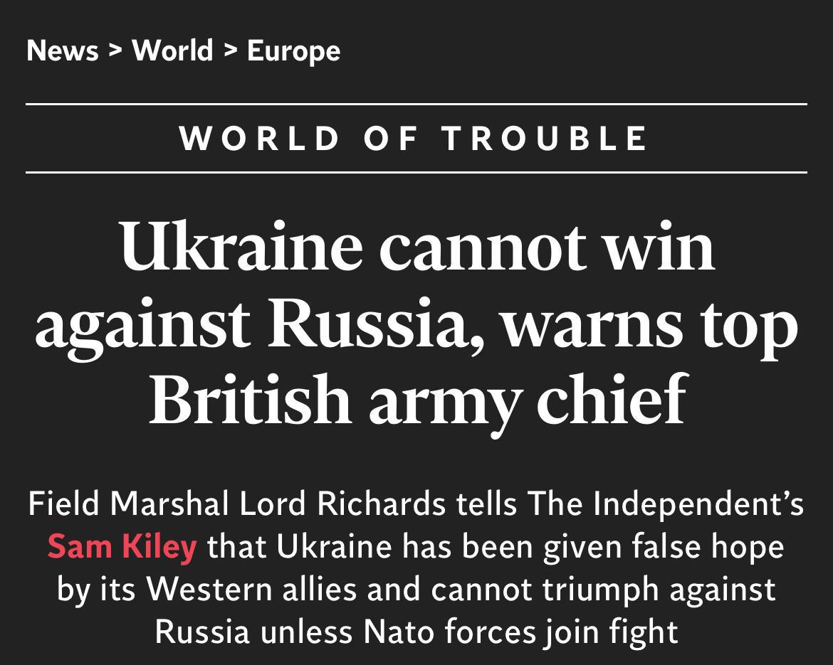 У Британії вважають, що Україна має домовлятися з Росією про мир.
